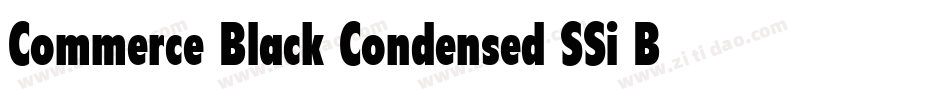 Commerce Black Condensed SSi Bold Condensed Italic字体转换